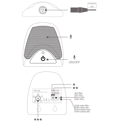 Накладной конденсаторный микрофон BM-709